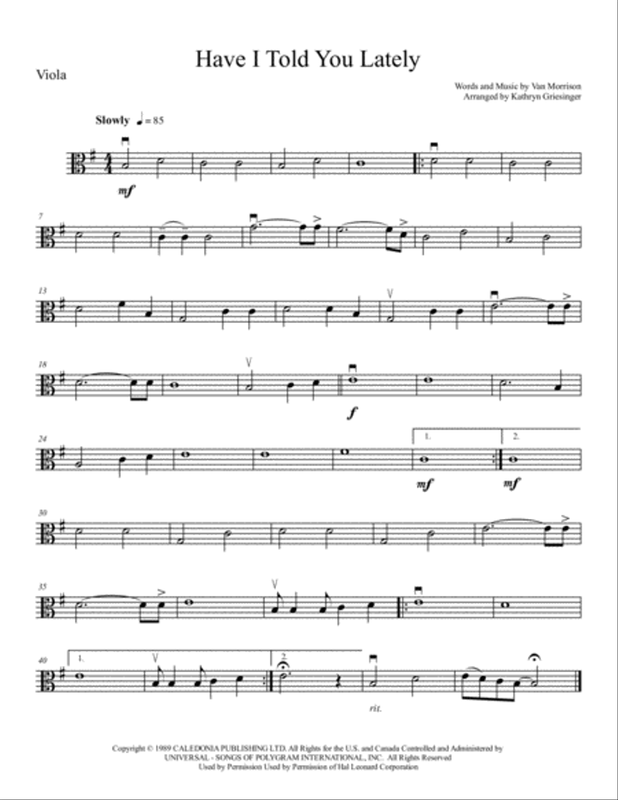 Have I Told You Lately String Quartet scores gallery preview page 4