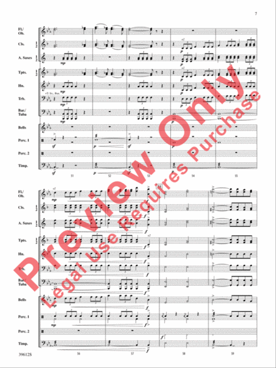 War March of the Priests Concert Band scores gallery preview page 8