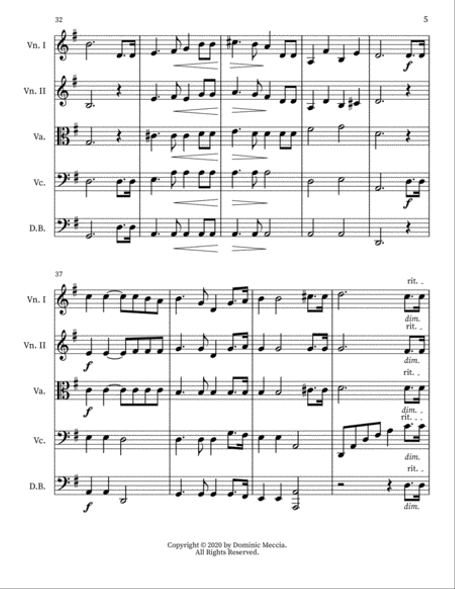Birthday of a King String Quartet scores gallery preview page 5