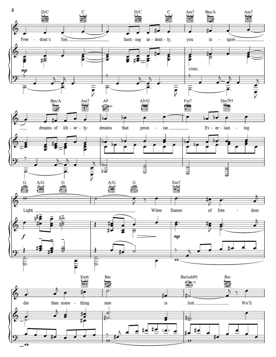 Everlasting Light (A Song For Chanukah) Piano, Vocal, Guitar scores gallery preview page 2