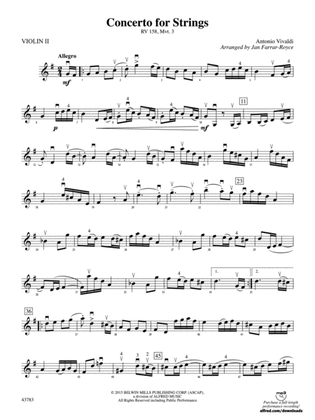 Concerto for Strings: 2nd Violin