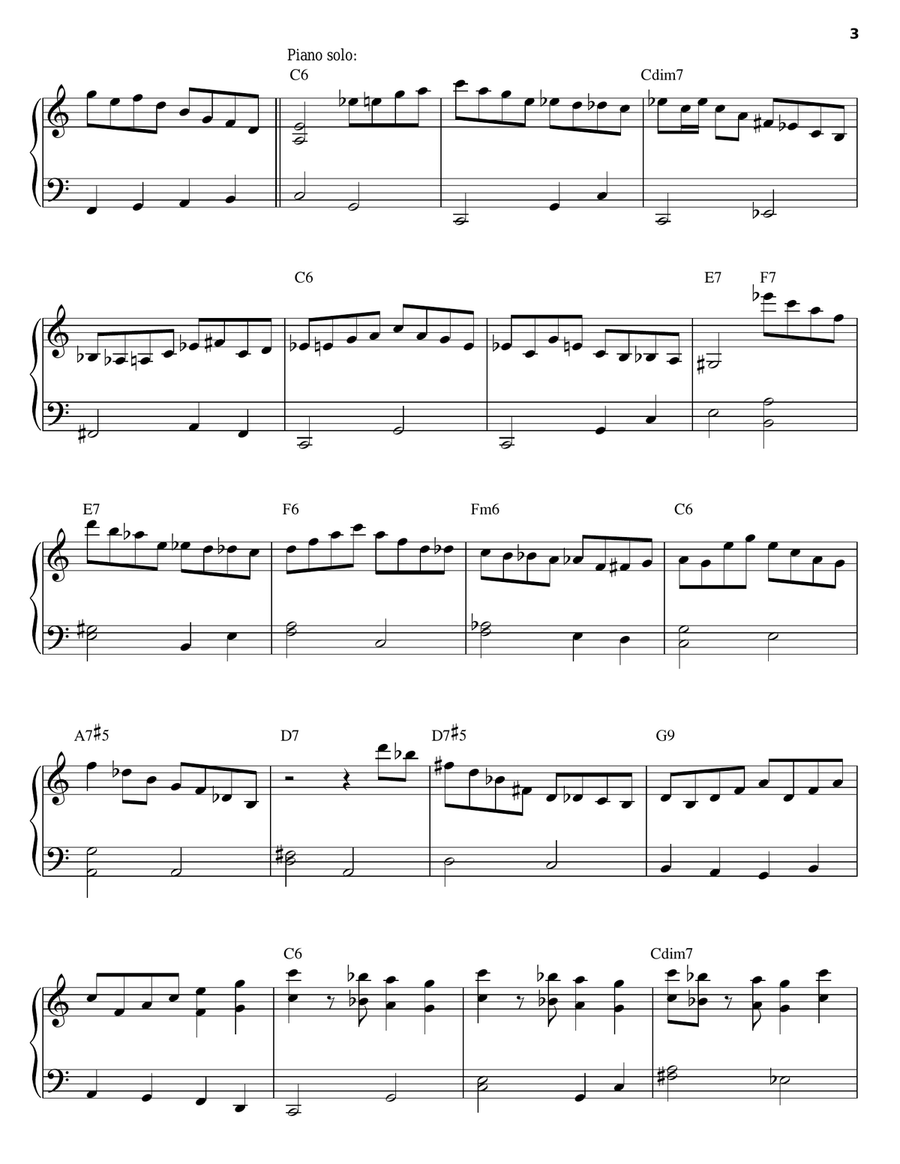 The World Is Waiting For The Sunrise Piano Solo scores gallery preview page 3