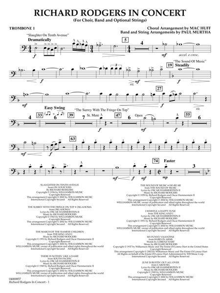 Richard Rodgers in Concert (Medley) (arr. Mac Huff, Paul Murtha) - Trombone 1