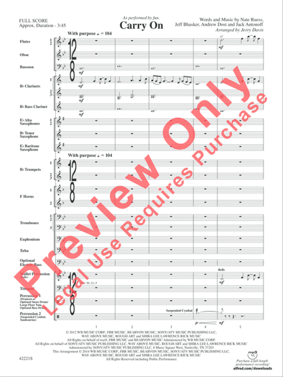 Carry On Concert Band scores gallery preview page 3