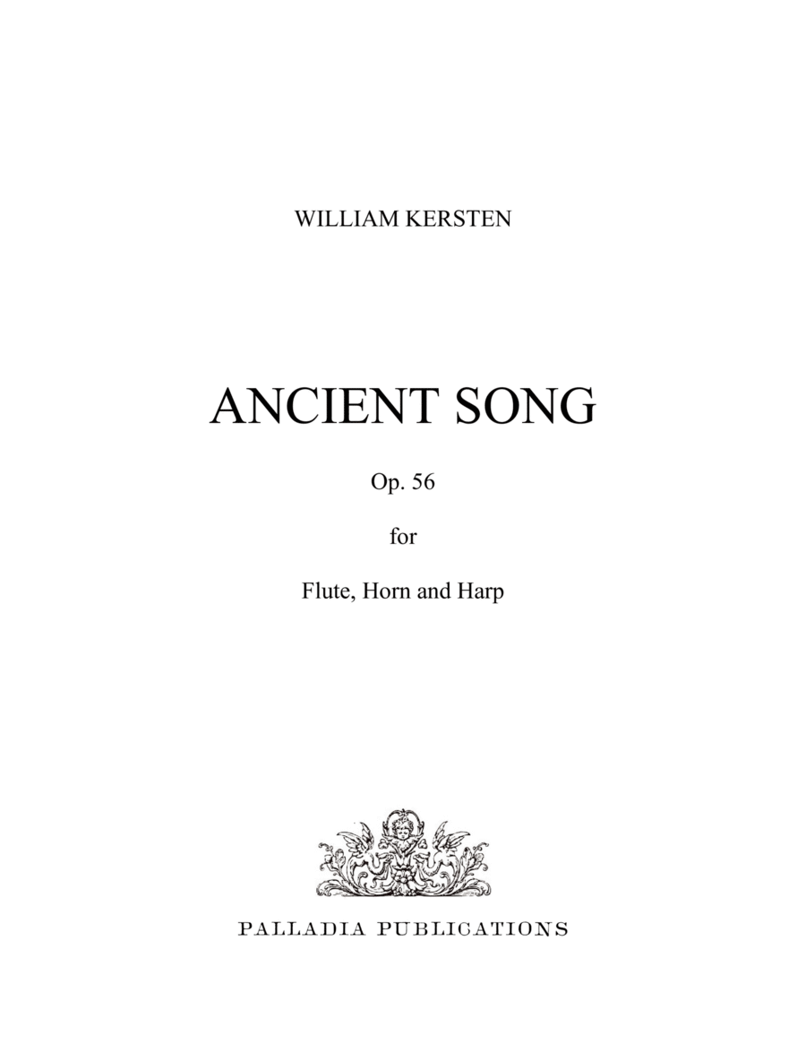 Ancient Song - Trio For Flute, Horn and Harp Revised Version Flute scores gallery preview page 1