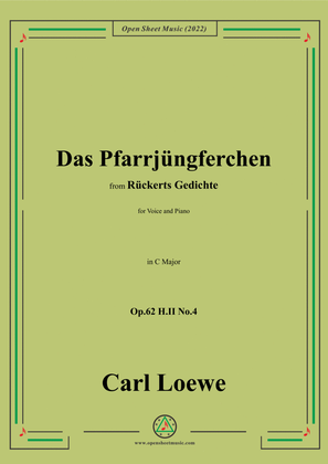 Book cover for Loewe-Das Pfarrjüngferchen,Op.62 H.II No.4,in C Major
