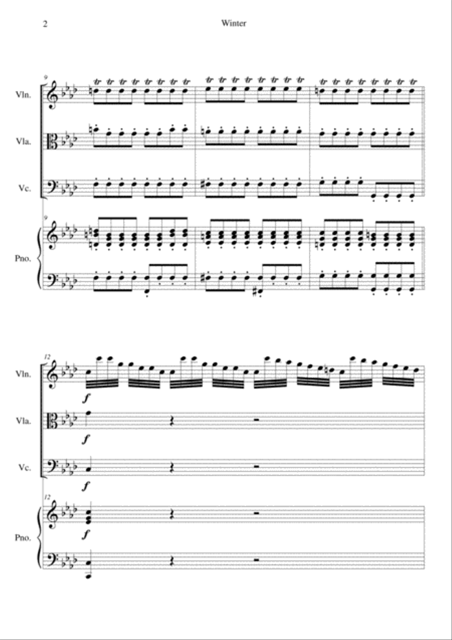 The Four Seasons - Winter 1st Movement Cello scores gallery preview page 2