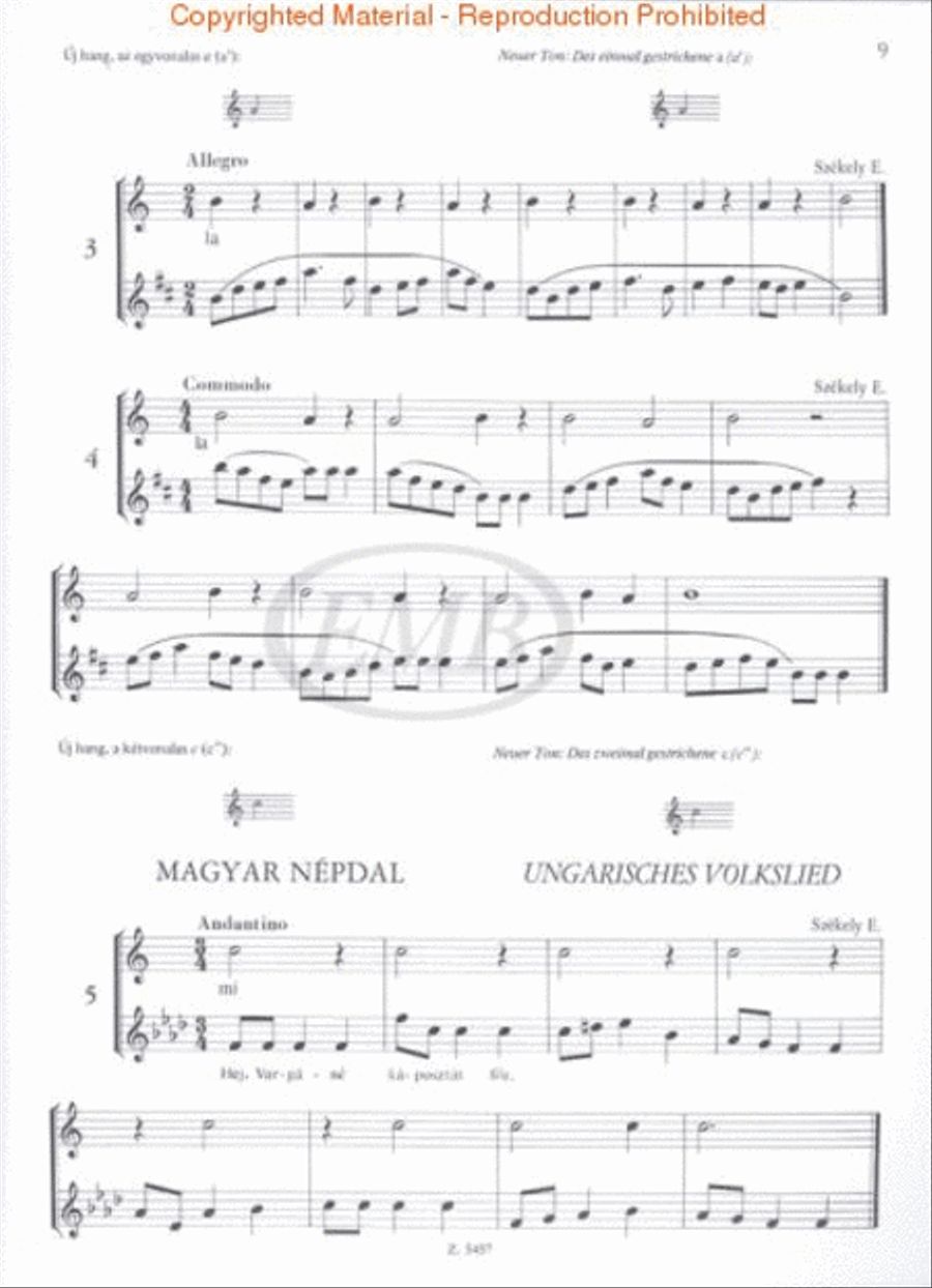 <br>Sheet music extract