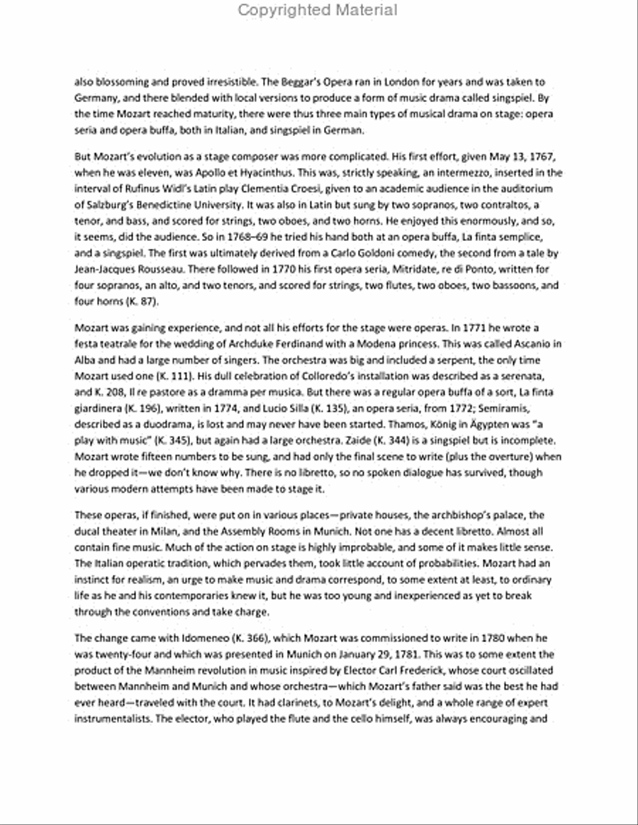 Mozart: A Life Mozart: A Life Collection / Songbook scores gallery preview page 3