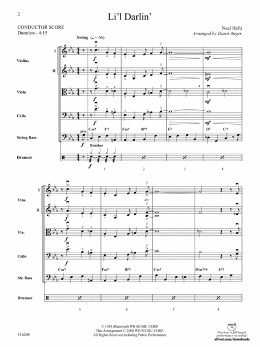Li'l Darlin': Score String Orchestra scores gallery preview page 2