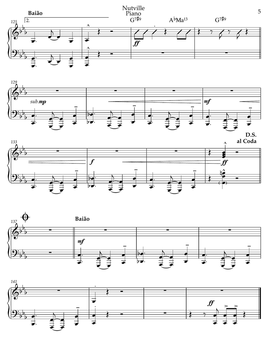 Nutville Small Ensemble scores gallery preview page 5