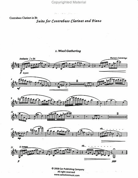 Suite for Contra Bass Clarinet & Piano