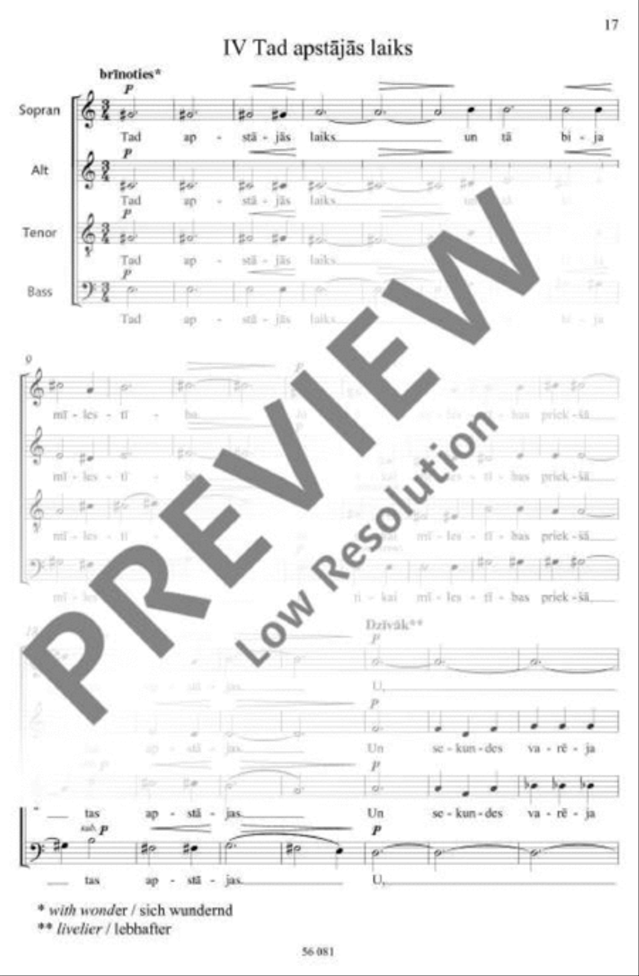 Mīlas dziesmas A Cappella scores gallery preview page 18
