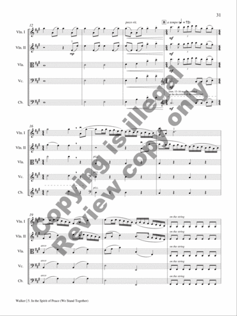 The Dove and Other Songs of Peace (Complete Set) String Orchestra scores gallery preview page 13