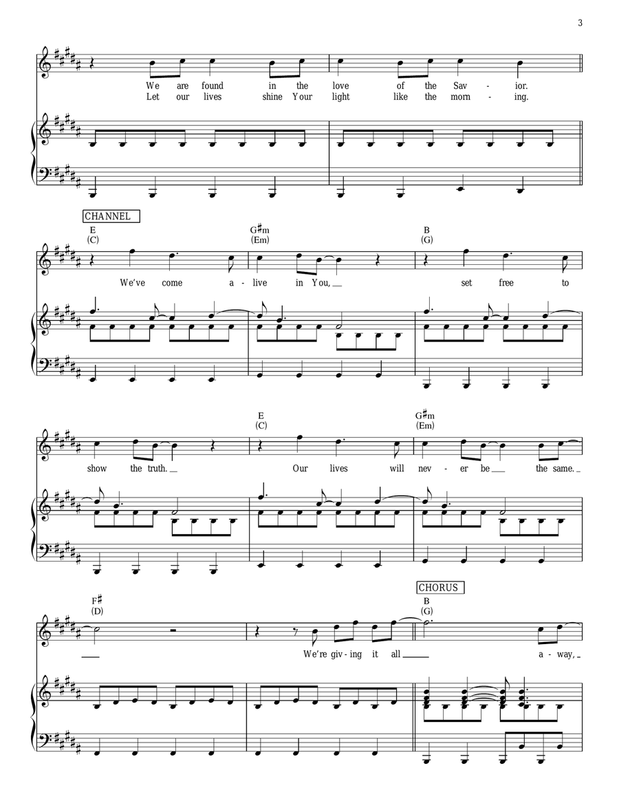 Go Go Piano, Vocal, Guitar scores gallery preview page 3