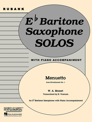 Book cover for Menuetto (from Divertimento No. 1)