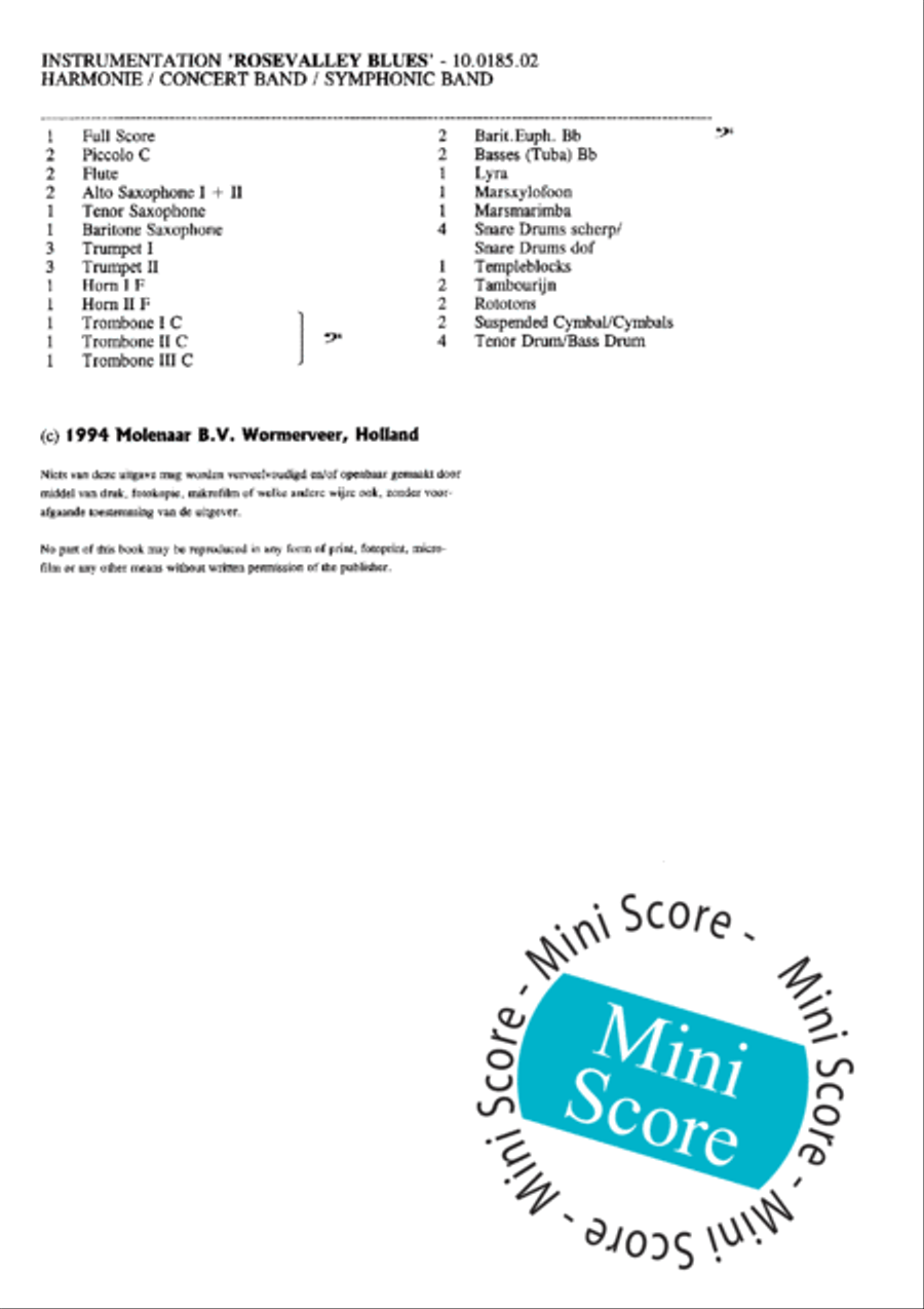 Rosevalley Blues Percussion scores gallery preview page 3