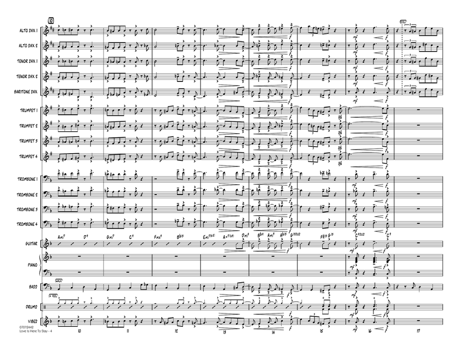 Love Is Here to Stay - Conductor Score (Full Score) Jazz Ensemble scores gallery preview page 3