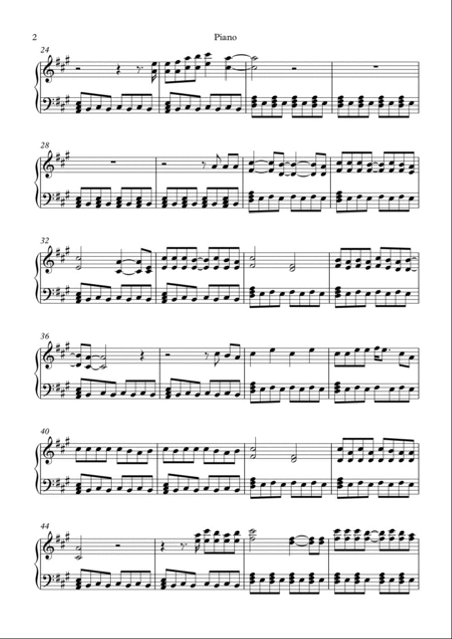 Deja Vu Piano Solo scores gallery preview page 2