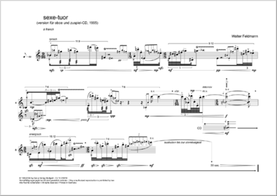 sexe-tuor Oboe scores gallery preview page 2
