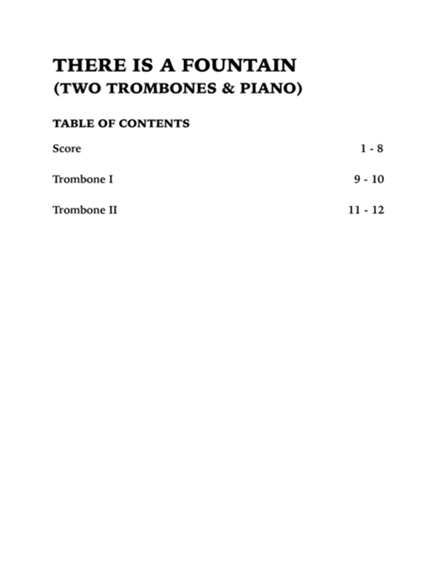 There is a Fountain (Trio for Two Trombones and Piano) image number null