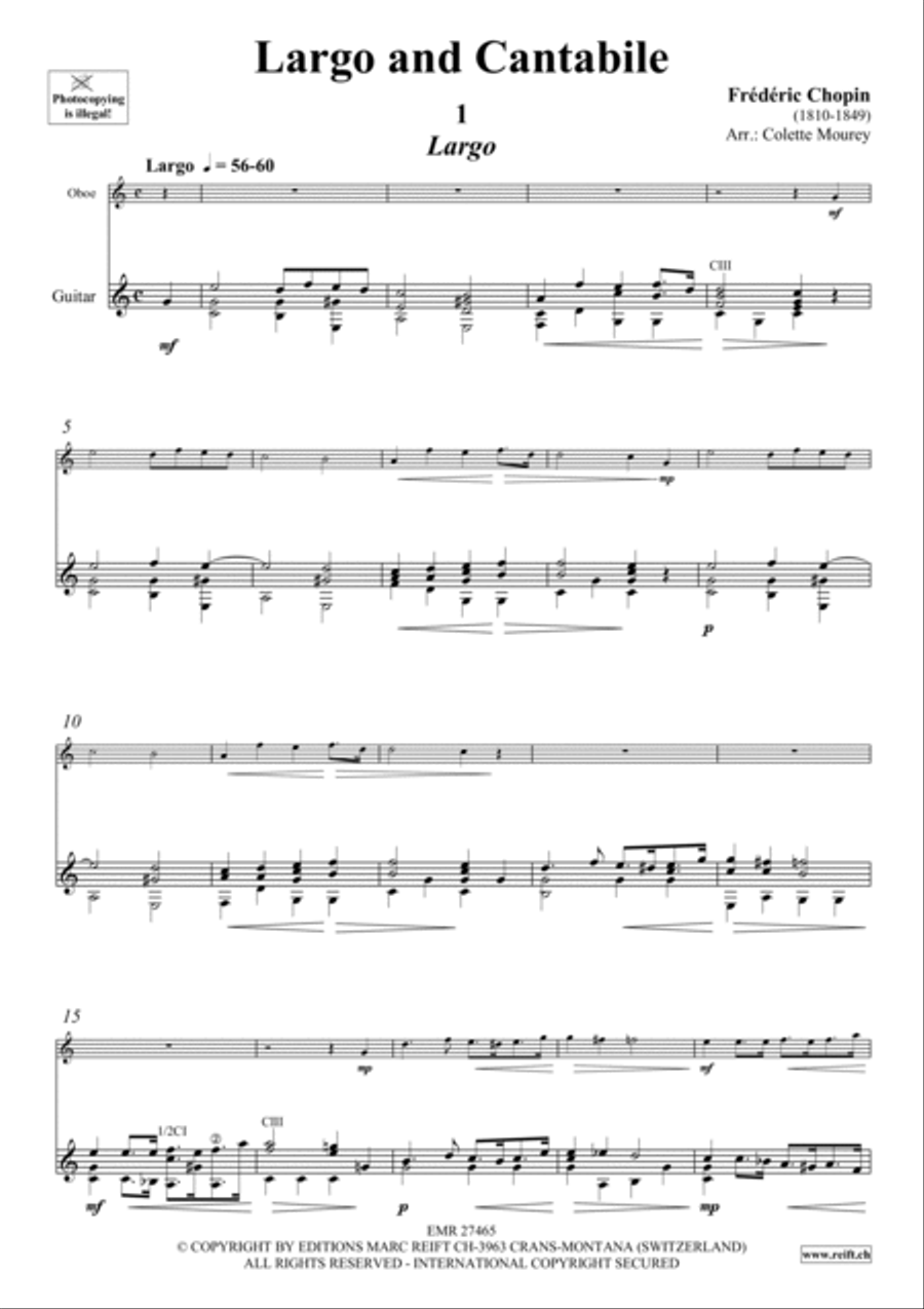 Largo and Cantabile Largo and Cantabile Oboe scores gallery preview page 3