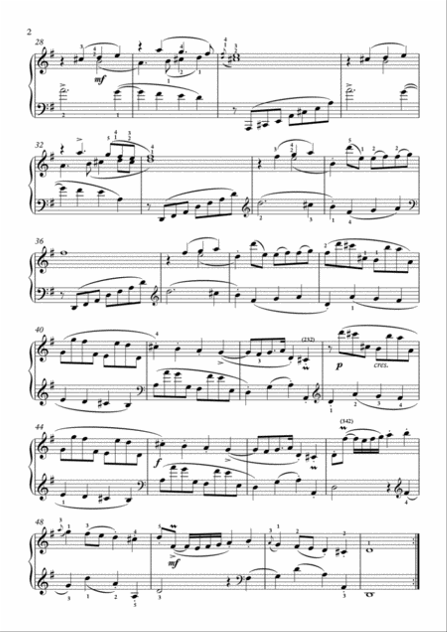 Scarlatti-Sonata in G-Major L.S25 K.328(piano) Piano Solo scores gallery preview page 3
