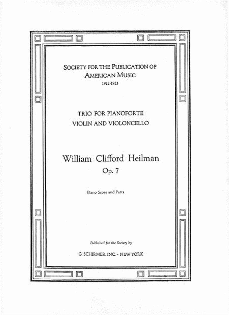 Trio for Pianoforte Trio for Pianoforte Piano Trio scores gallery preview page 1