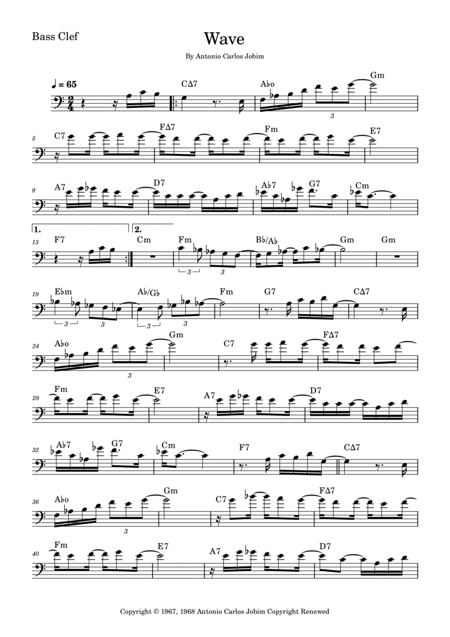 Wave Cello Solo scores gallery preview page 1