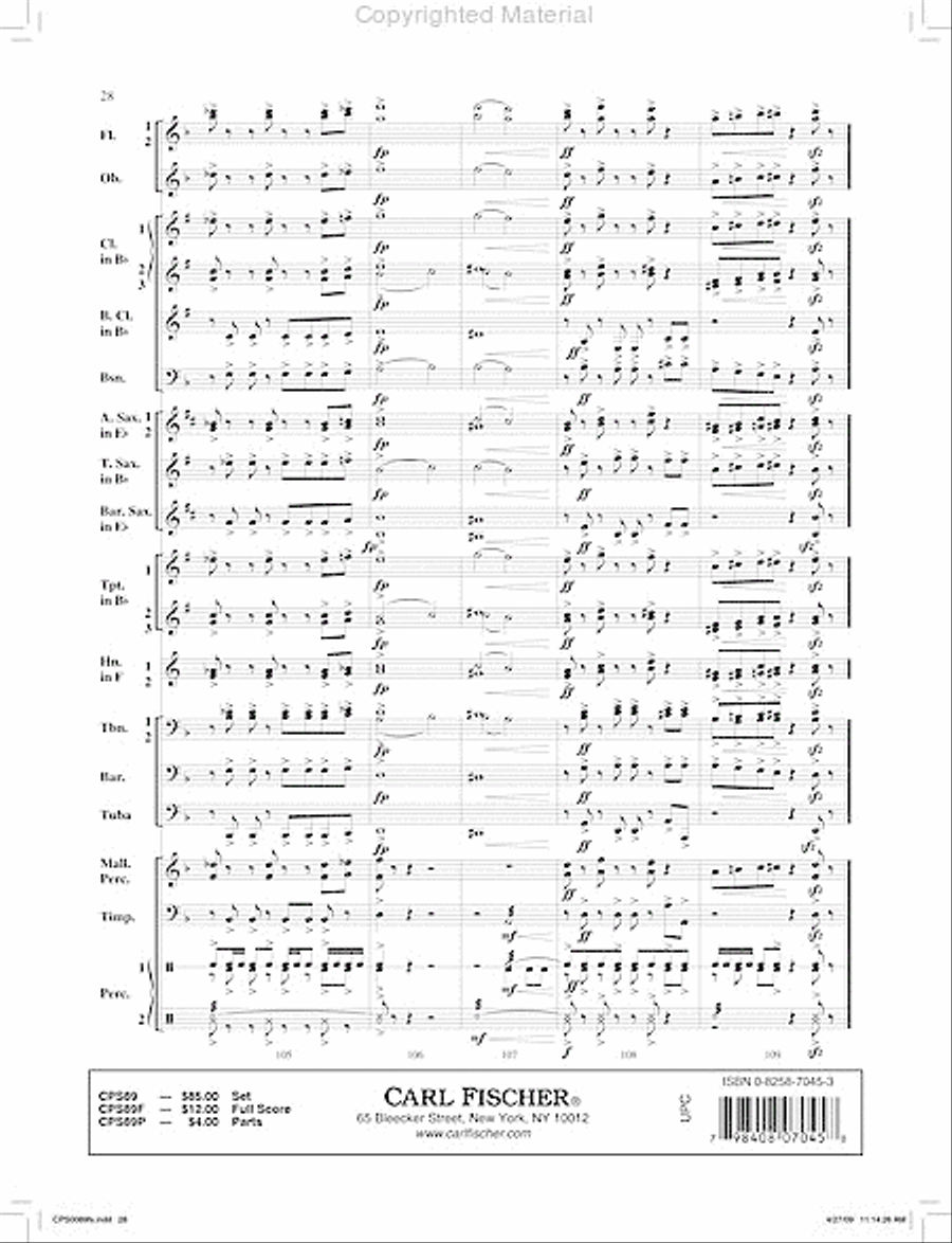 Canonic Fantasy Concert Band scores gallery preview page 29