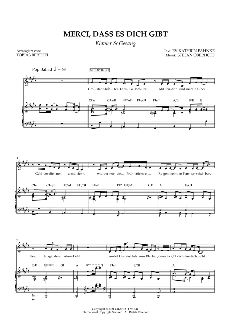 Merci, Dass Es Dich Gibt Voice scores gallery preview page 1