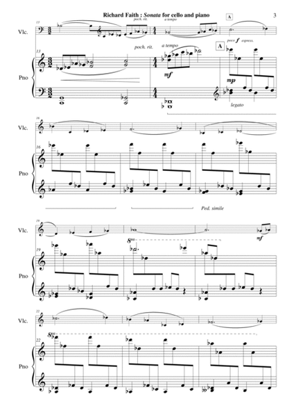 Richard Faith : Sonata for Cello and Piano