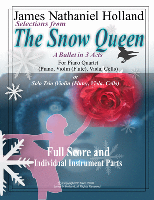 Selections from the Snow Queen Ballet for Piano Quartet or String Trio