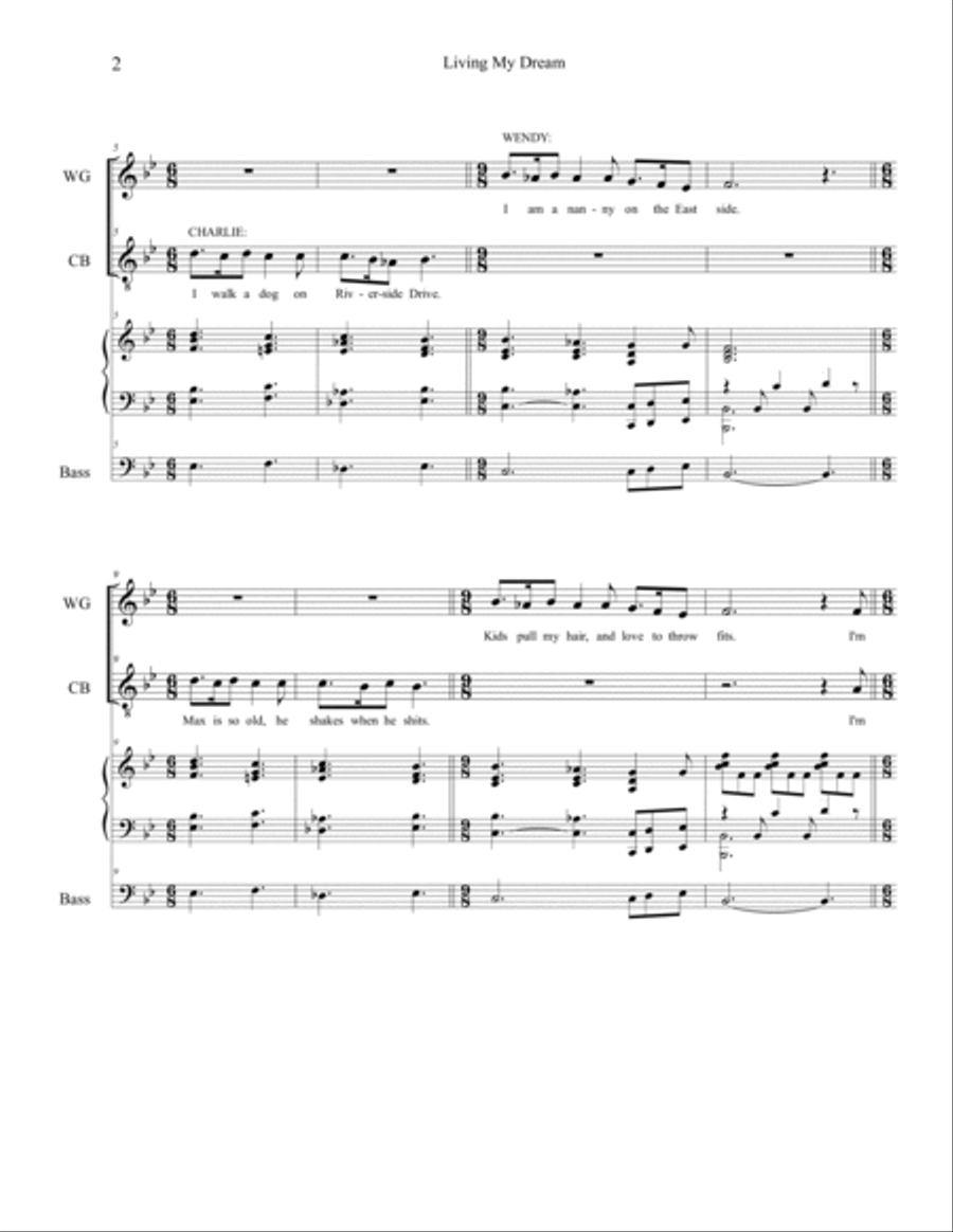 Living My Dream Living My Dream Voice scores gallery preview page 2