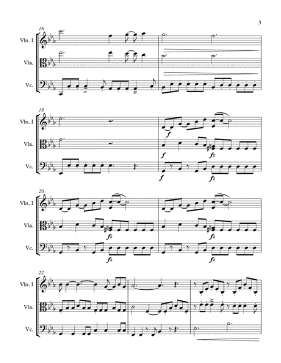 Can't Help Falling In Love String Trio scores gallery preview page 4