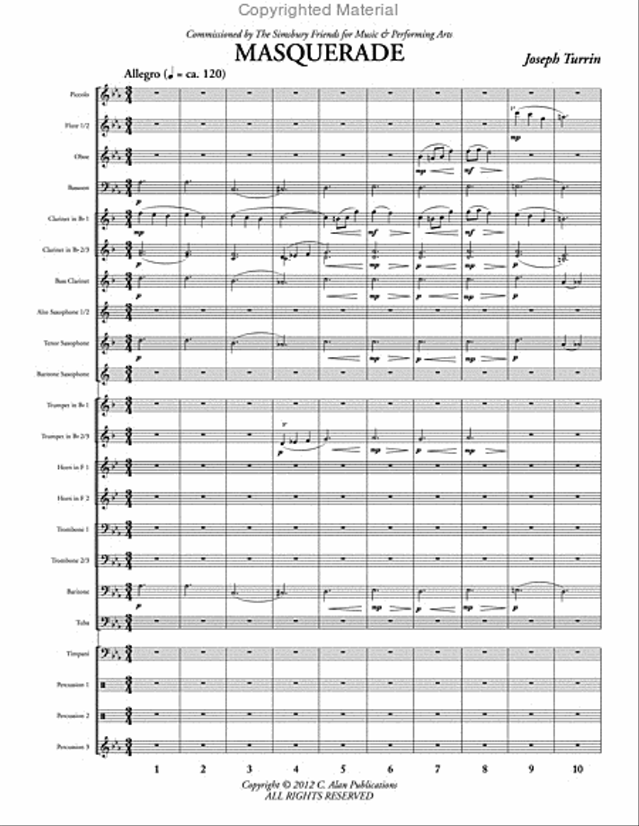 Masquerade (score & parts) Concert Band scores gallery preview page 2