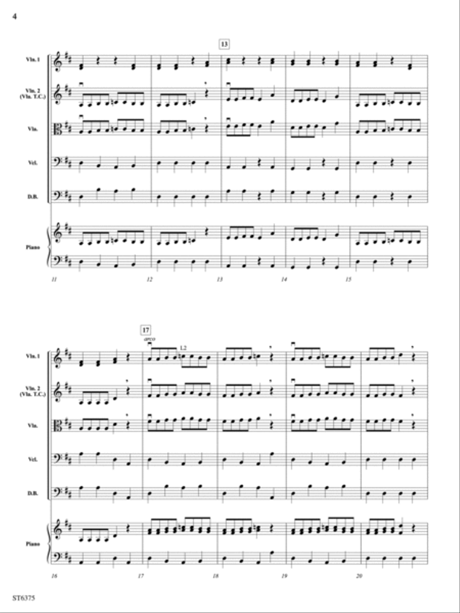 Boogie Blues: Score String Orchestra scores gallery preview page 4