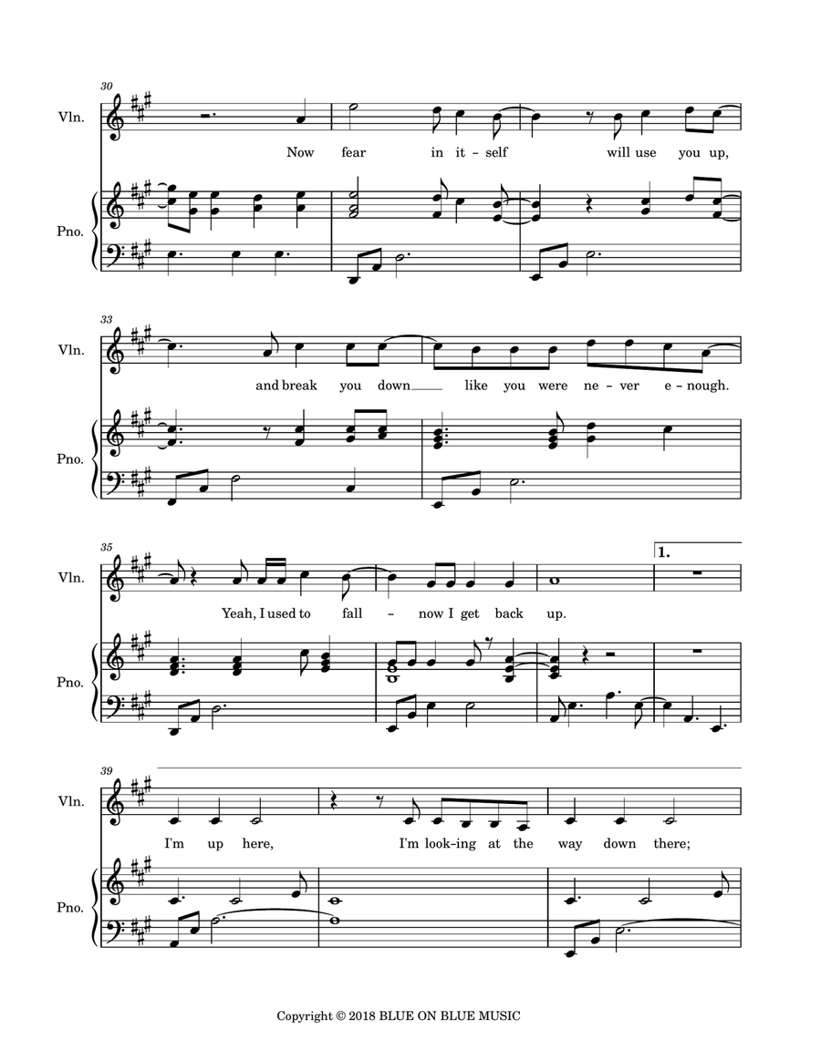 Fear Fear Piano, Vocal scores gallery preview page 4