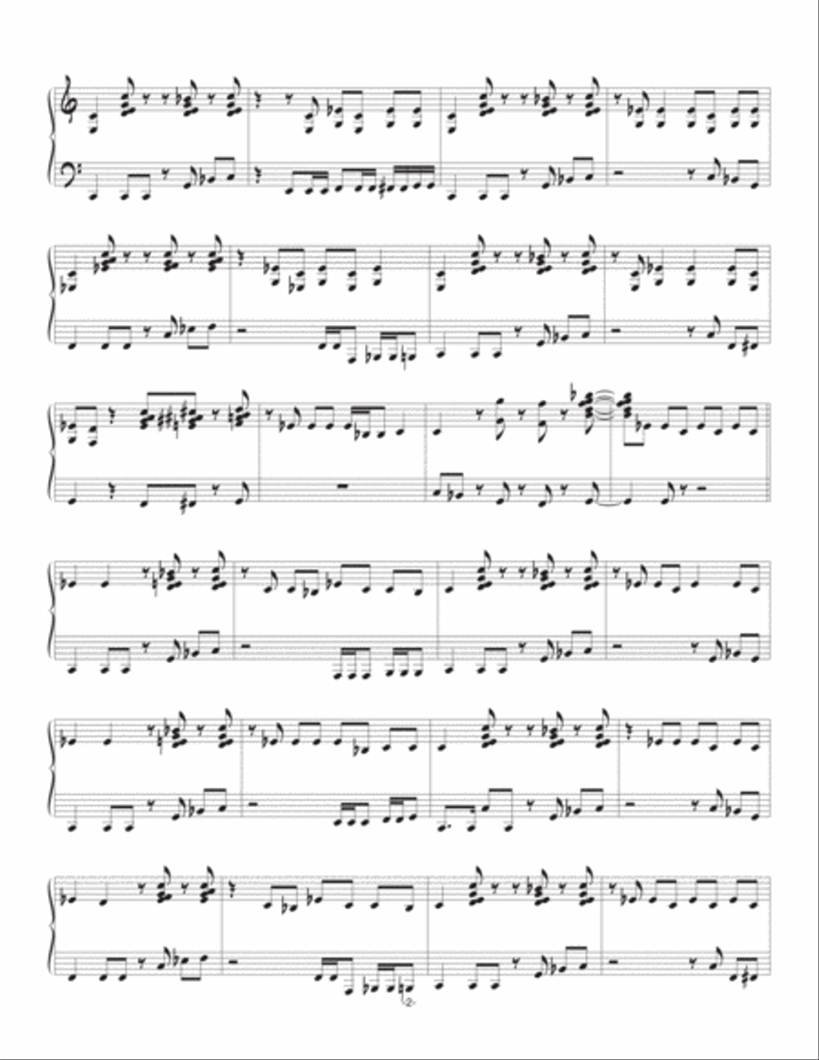 Diggin' On James Brown Piano Solo scores gallery preview page 2