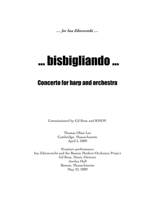 ... bisbigliando ... (2009) for harp solo and orchestra