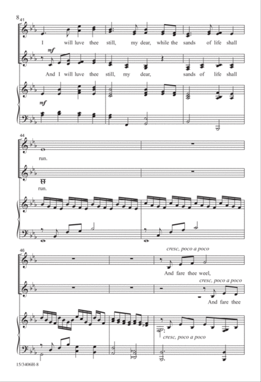 O, My Luve's Like a Red, Red Rose SSAA scores gallery preview page 7