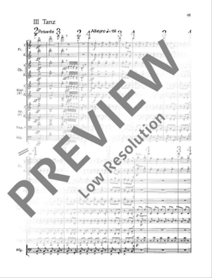 Carmina Burana English Horn scores gallery preview page 12
