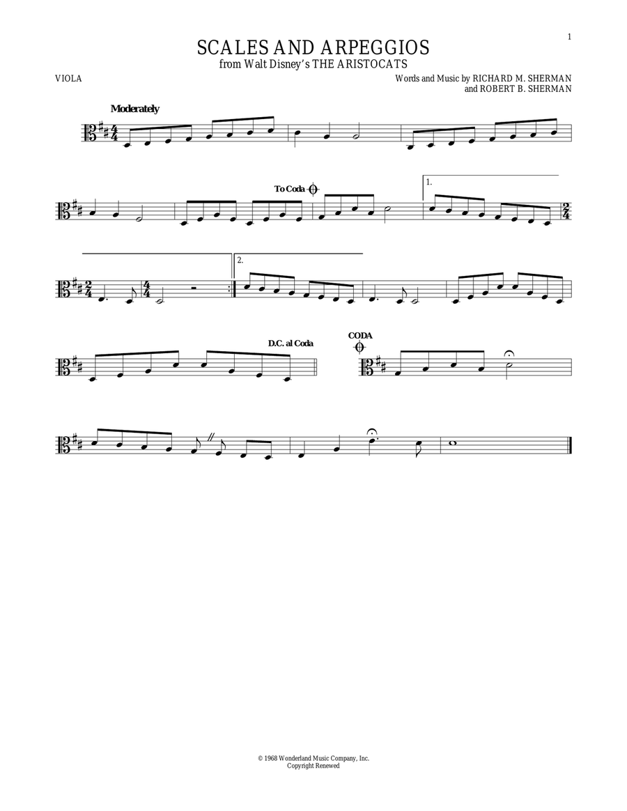 Scales And Arpeggios Scales And Arpeggios Viola Solo scores gallery preview page 1