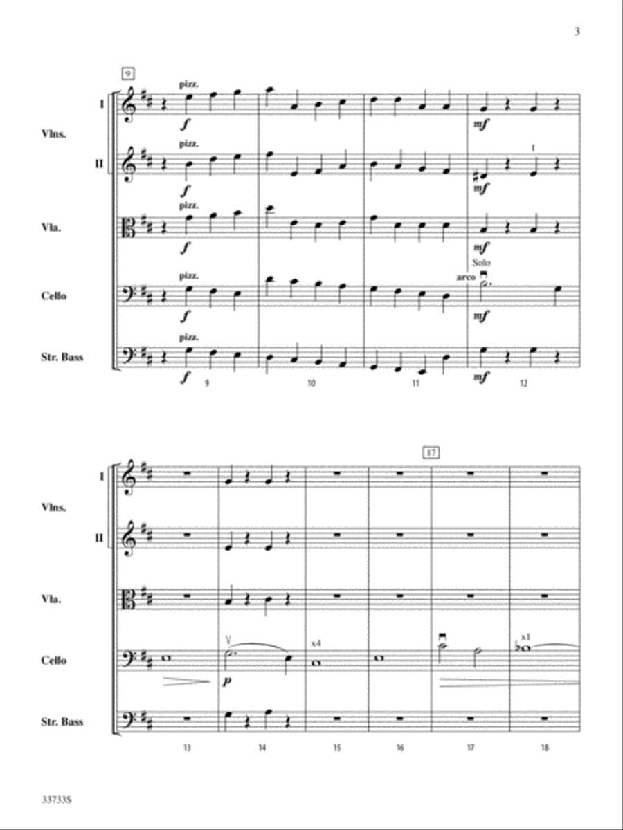 A Rococo Theme: Score String Orchestra scores gallery preview page 3