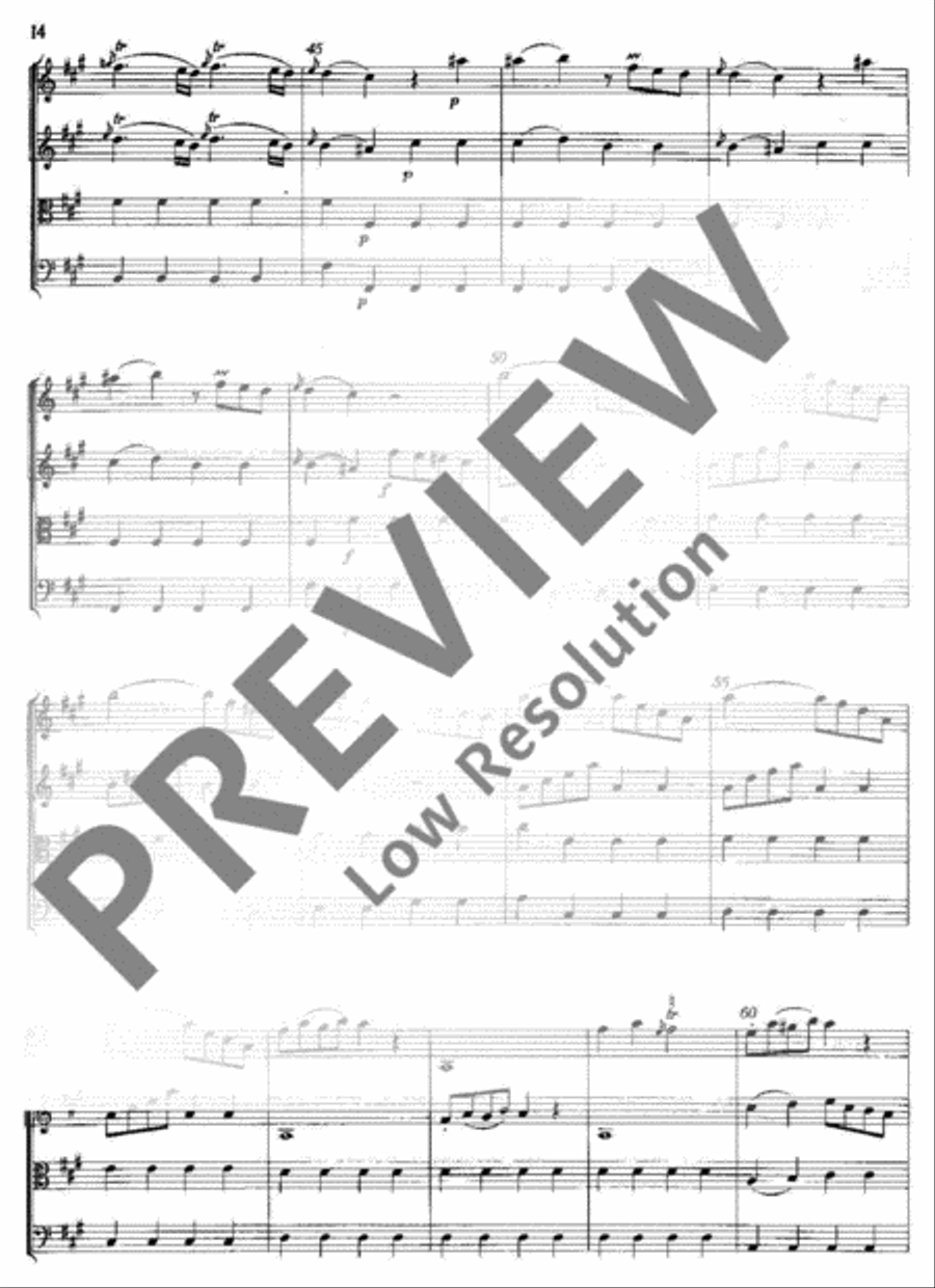 Sinfonia A Major String Orchestra scores gallery preview page 15