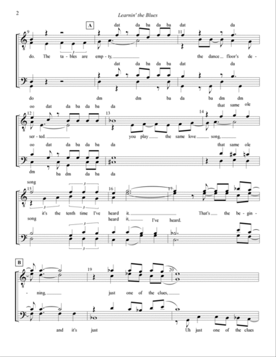 Learnin' The Blues TTBB scores gallery preview page 2