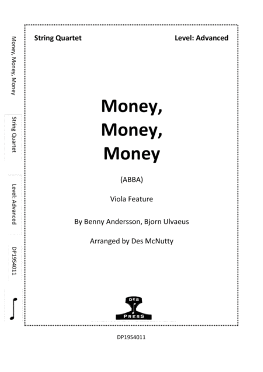 Money, Money, Money String Quartet scores gallery preview page 1