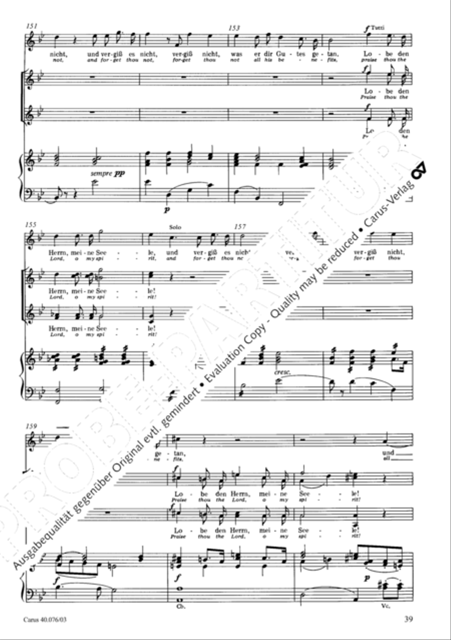Hymn of Praise, MWV A 18 Hymn of Praise, MWV A 18 SSAATB scores gallery preview page 40