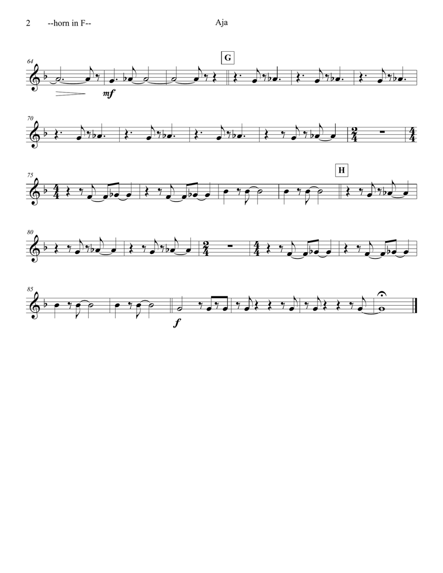 Aja Aja Horn scores gallery preview page 6