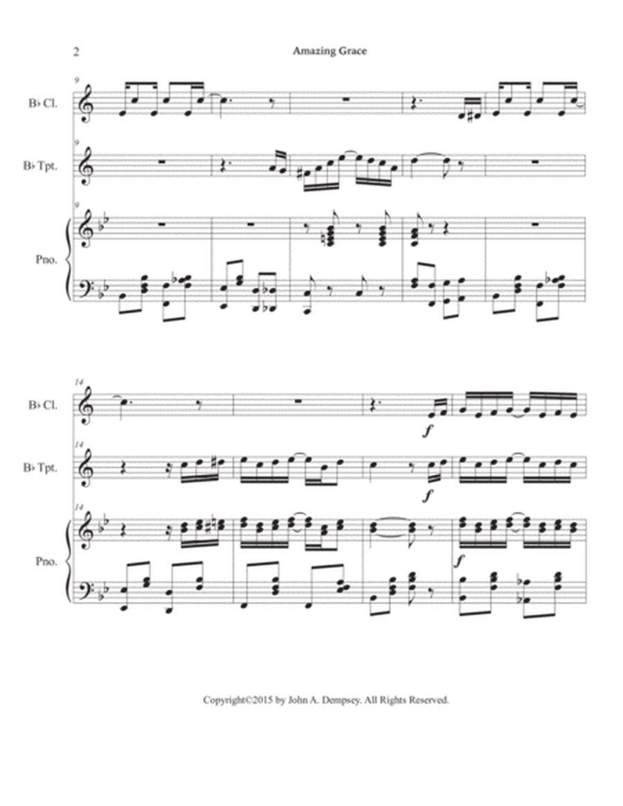 Amazing Grace / The Entertainer (Trio for Clarinet, Trumpet and Piano) image number null